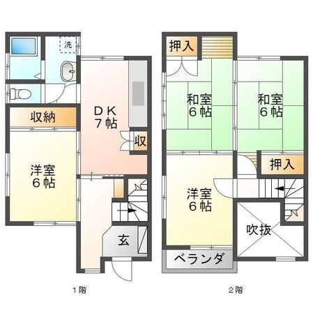 Casa茜部本郷の物件間取画像